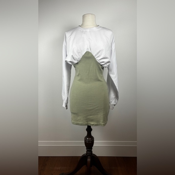 Business Two Tone Casual Dress - Picture 2 of 4